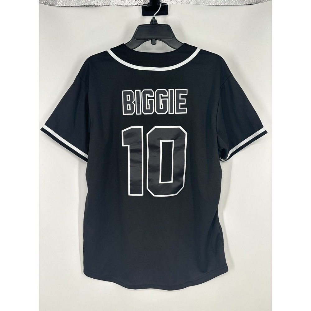 Bad Boy Biggie Smalls Hip Hop Baseball Jersey #10 BIG Rap Rapper Mens Medium